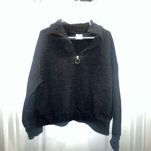 Varley Charcoal half zip sweatshirt